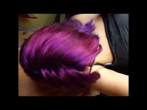 como pintar el pelo violeta - RECOMENDACION pueden poner un poco de toques morados a ba;o maria antes de mezclar con el acondicionador.
