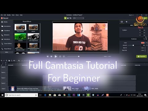 Full Camtasia Tutorial For Beginner ✂ Edit Youtube Videos in Camtasia ✂ Hindi Tutorial 2018-19