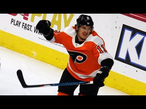 Video: Travis Konecny uses stick flex, snaps puck past Tristan Jarry