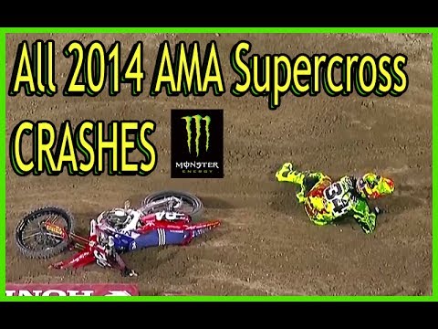 All 2014 AMA Supercross CRASHES