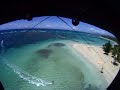 kitesurfing video from kite rib looking down on kitesurfer