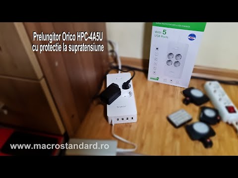 Click aici pentru vizualizare Prezentare prelungitor Orico HPC-4A5U cu protectie la supratensiune, 4 x CEE 7/3/Schuko, 5 x USB Prezentare prelungitor Orico HPC-4A5U cu protectie la supratensiune, 4 x CEE 7/3/Schuko, 5 x USB