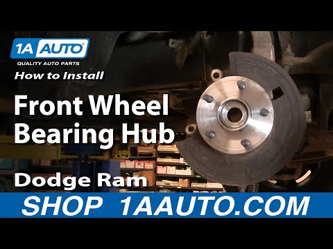 How To Install Repair Replace Front Wheel Bearing Hub Dodge Ram 1500 02-08 1AAuto.com