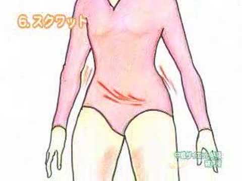 DVD『中根静夫とひみ呼のダイエット呼吸』 スクワットYoutube(ユーチューブ・ゆーちゅーぶ)・Dailymotion動画
