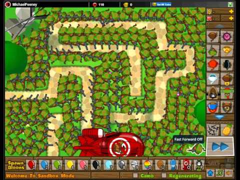 Bloons tower defense 5 Sniper monkey vs ZOMG