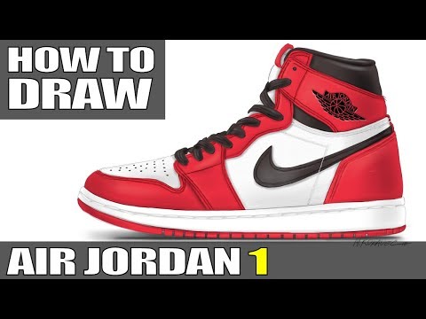 video-linktoworks-How to Draw Air Jordan 1 (Part One) sneaker shoe