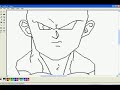 dibujos en el paint   dragon ball z   goku ssj3
