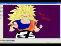 dibujos en el paint   dragon ball z   goku ssj3