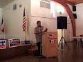Introduction.Introduction from president of the Hildalgo Society.California's 80th Assembly District canidates:Dr. Richard Guiterraz was not present, but sent a letter which was read. Greg Pettis was not present.Manuel Perez, first speaker.Rick Gonzales, second.