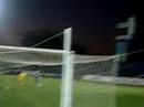 Nathan Caldwell misses a shot on goal