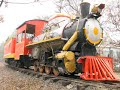 Ride on the narrow gauge railway train in the ZhengZhou Century Amusement Park