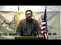 Ray Diaz, SMWLU49 Business Manager, discusses the benefits of becoming a union sheet metal worker.