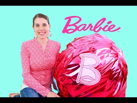 GIANT Barbie SURPRISE Egg Disney Princess Dolls Barbie Playsets Motorhome Largest Kinder Egg Video