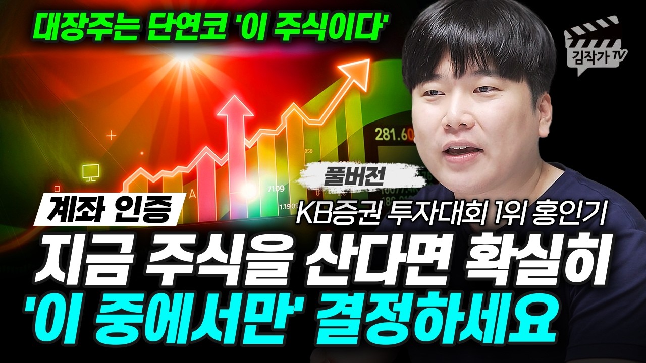 지금 주식을 산다면 확실히 '이 중에서만' 결정하세요 (대왕개미 홍인기 풀버전)