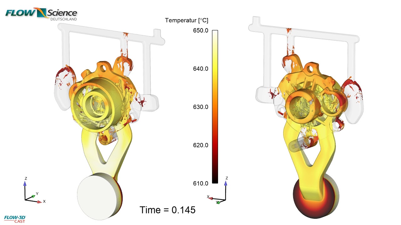 Temperature Distribution During Fill | High Pressure Die Casting