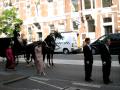 HE Virachai Plasai arriving back at the Royal Thai Embassy after meeting Queen Beatrix