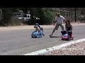 Dog vs Girl car race
