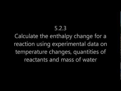 how to calculate enthalpy change
