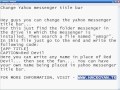 Change Yahoo Messenger Title Bar
