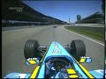 Schumacher-Barrichello desde el coche de Alonso en Indy 2004 Schumacher-Barrichello desde el coche de Alonso en Indy 2004