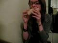 Me eating a burrito