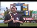 Tony Meola of Ironmen hits scoreboard Lakewood BlueClaws