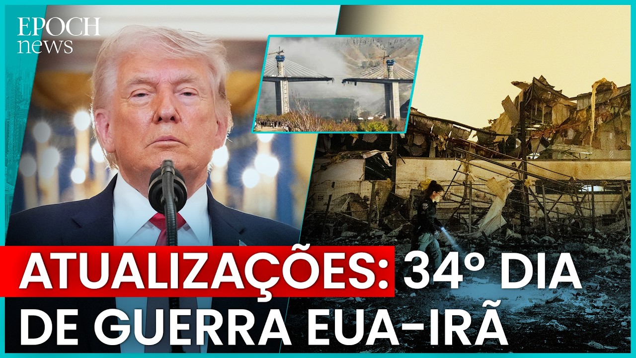 Guerra EUA-Irã chega ao 34º dia com ataque em massa do Hezbollah e forte reação dos mercados globais