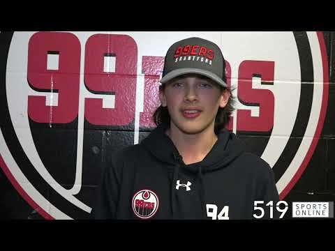 Dylan Searles 2022 Brantford 99ers U18 AAA Introductory Video