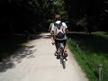 Biking through the Englischer Garten in Munich Germany