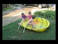 Screaming kids in the pool