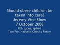 Should obese children be taken into care?