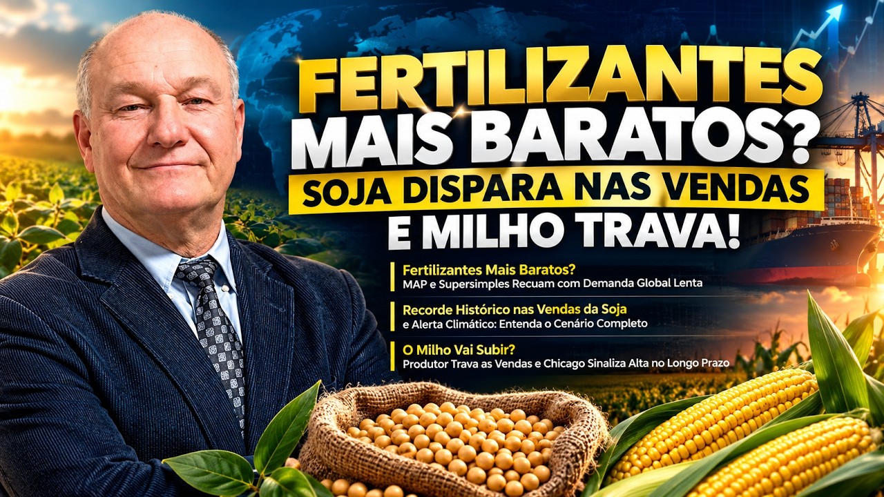 Fertilizantes mais Baratos? Soja Dispara nas Vendas e Milho Trava!