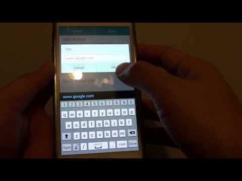 how to set homepage on galaxy s