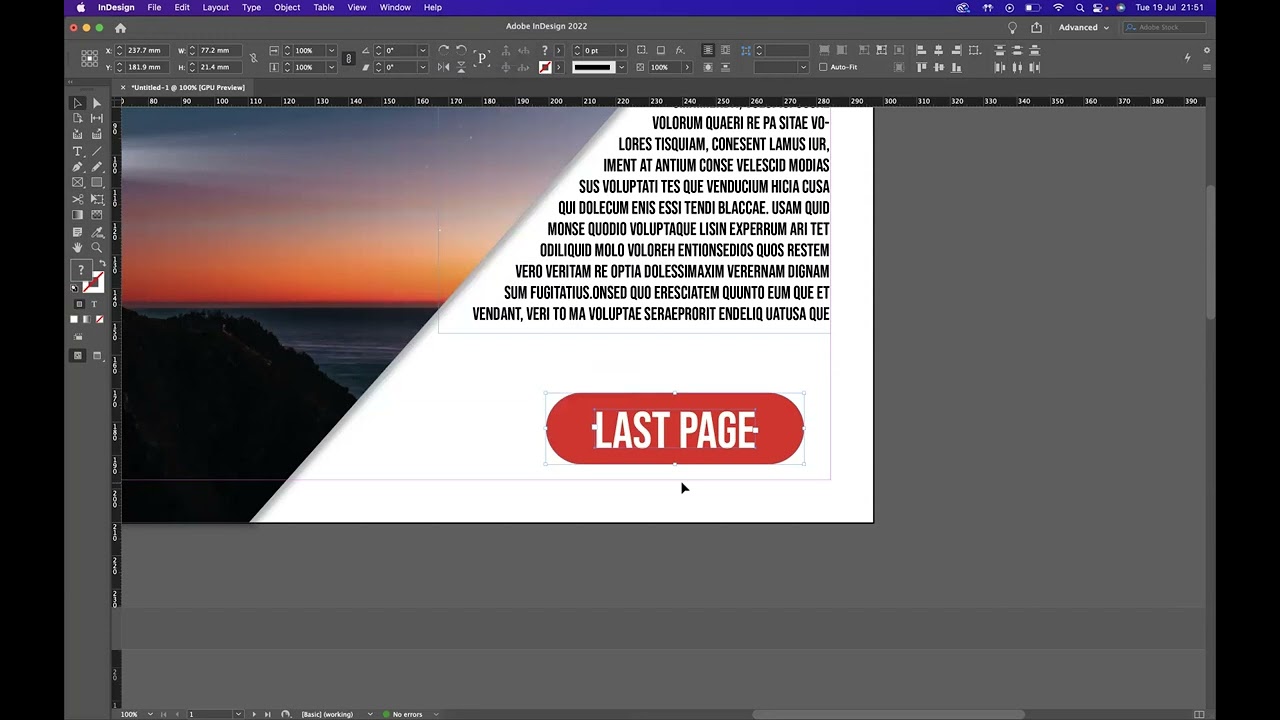 How to create an interactive button - Adobe InDesign