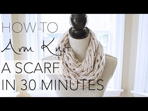 DIY Arm Knitting – 30 Minute Scarf – With Simply Maggie