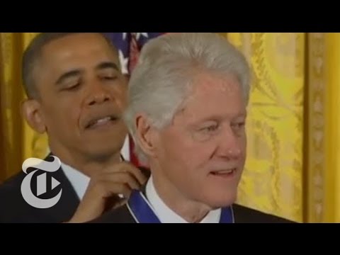 medal - Subscribe on YouTube: http://bit.ly/U8Ys7n President Obama presented the award to 16 Americans, including former President Bill Clinton. Read the story here:...