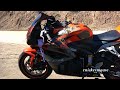 Rider Hits Wet Center Line and Crashes