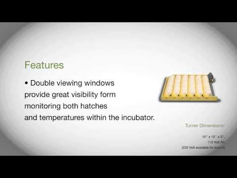 Turbofan Hova-Bator Incubator 2362N and Chicken Egg Turner 1611 Combo