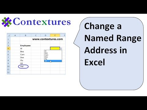 how to edit define name in excel 2010