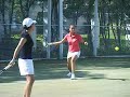 Kat & Jean Vilan palys tennis with dad Ronald 5 Kat & Jean Vilan palys tennis with dad Ronald 5
