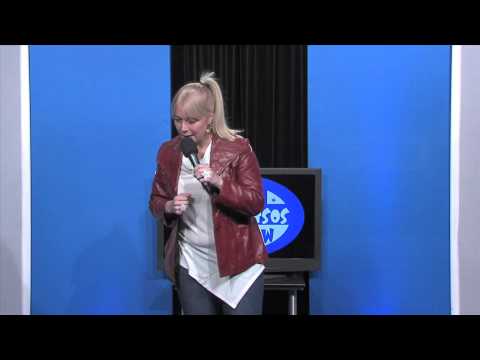 Kendra Cunningham does stand-up comedy on The Steve Katsos Show