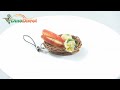 Basket Miniature Food Pattern Cell Phone Charm Strap - dinodirect