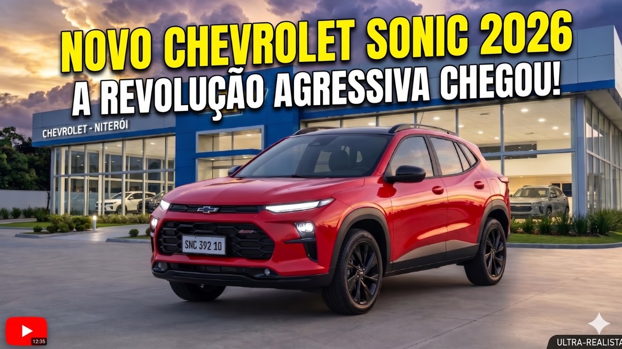 Chevrolet Sonic 2026 aparece oficial e mira Fastback e Nivus: tudo sobre o novo SUV da GM