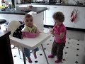 Bridget & Veronica playing with cup