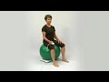 Seated Yoga Tree Pose on a stability ball