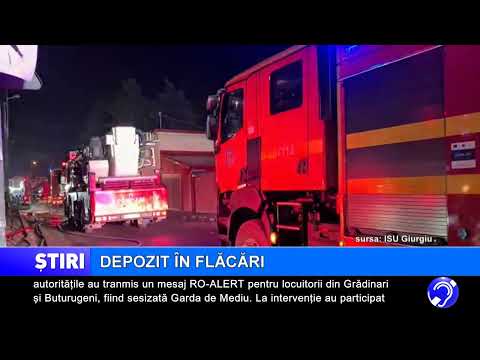 Depozit în flăcări...