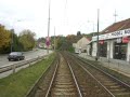 Riding tram track in Brno Bystrc 2, Jízda po tramvajové rychlodráze z Bystrce v Brně