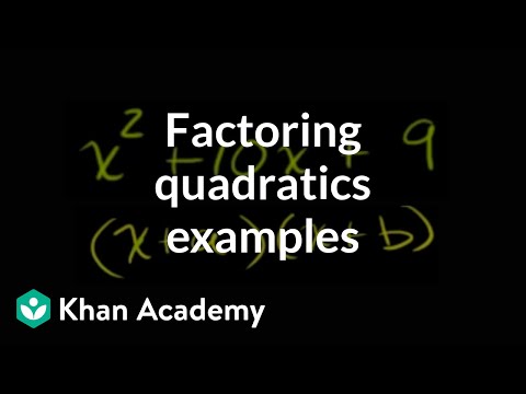 More examples of factoring quadratics as (x+a)(x+b)