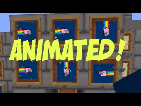 Nyan Cat in Minecraft! How to make custom animated item frames.