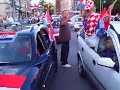 Feier der Kroatischen Fans in Bremerhaven nach dem Sieg über Deutschland 2:1